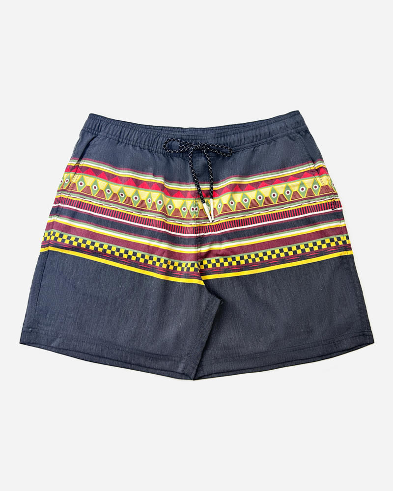 Geometric Drawstring Boardshorts Set