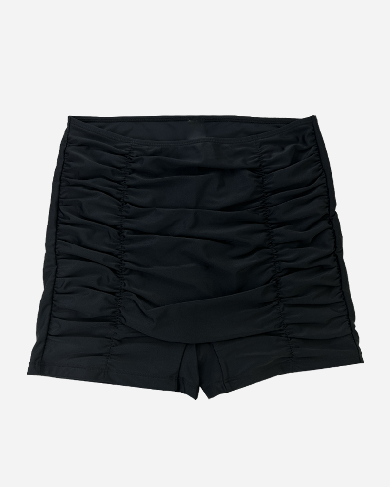 Shirred Mid Rise Swimshorts