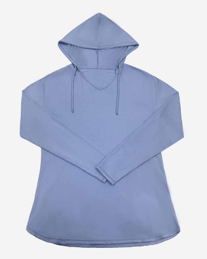 Solid Drawcord Hooded T-Shirt