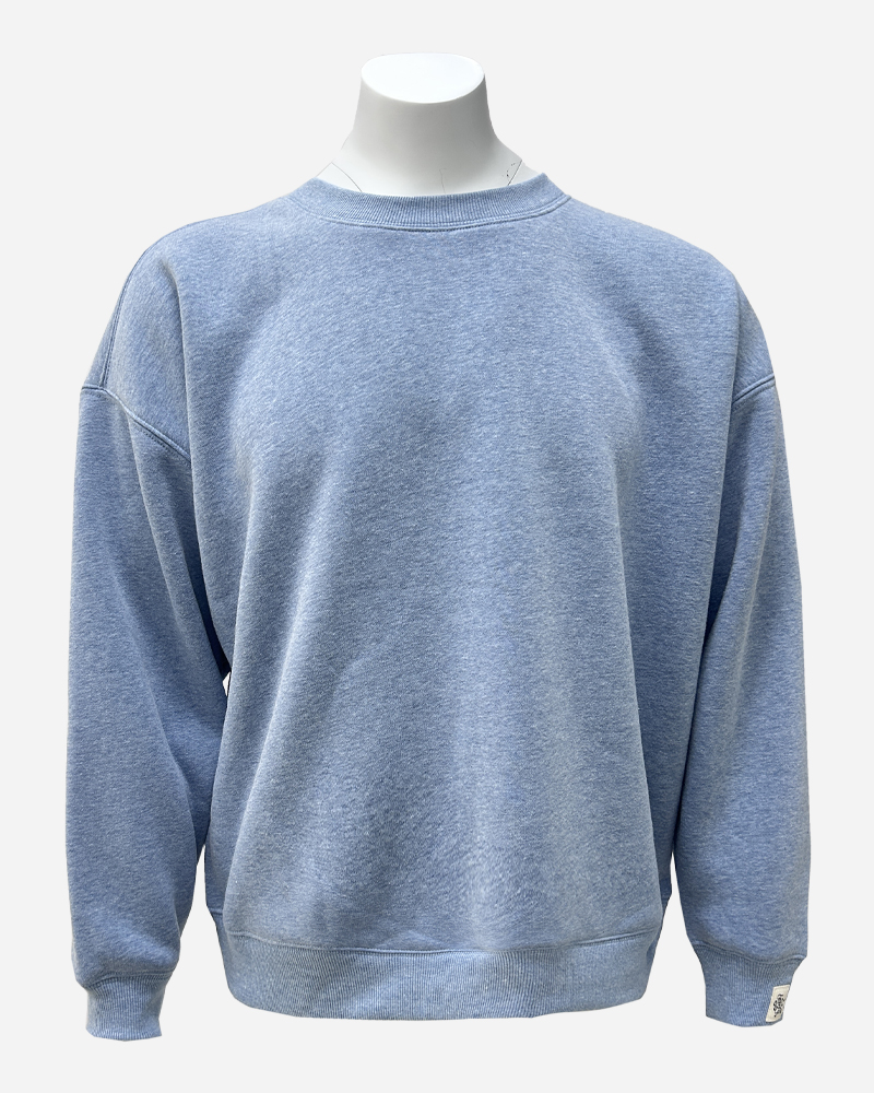 Solid Crewneck Oversized Long Sleeve Sweater 