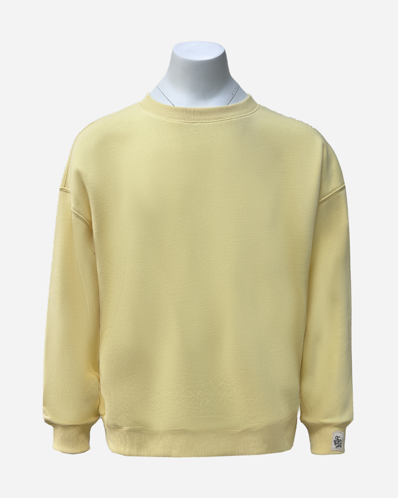 Solid Crewneck Oversized Long Sleeve Sweater 