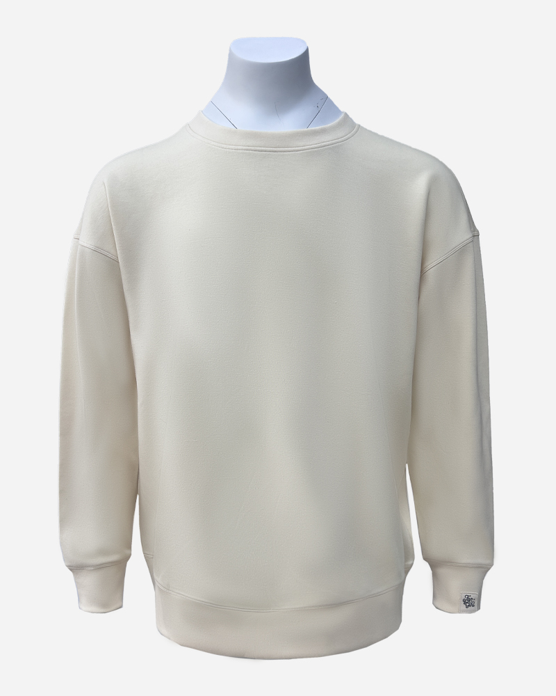 Solid Crewneck Oversized Long Sleeve Sweater 