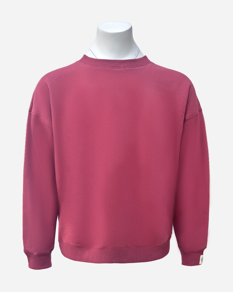 Solid Crewneck Oversized Long Sleeve Sweater 